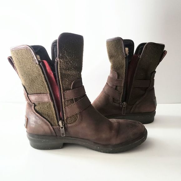 UGG Simmens Waterproof Boots Olive & Brown, Women's 6.5 - Picture 4 of 7